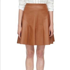 Rebecca Taylor Faux Leather Skirt